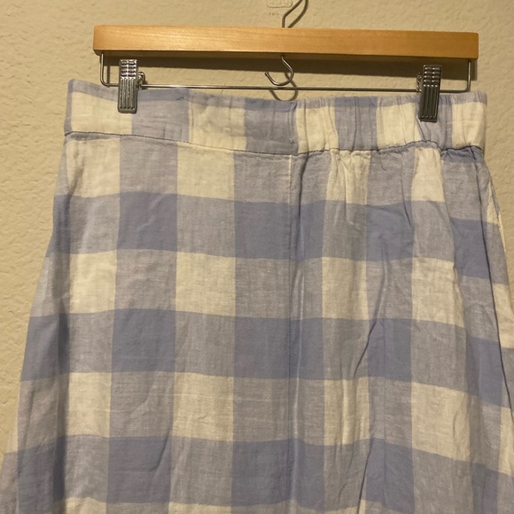 Madewell Light Blue Plaid Midi Skirt - Picture 7 of 8